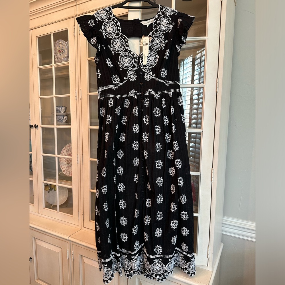 Anthropologie Ranna Gill eyelet midi dress M